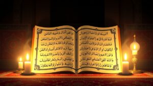 Een oude script met numerologie symbolen en islamitische geometrische patronen.